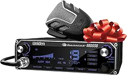 Uniden BEARCAT 980 Rádio CB SSB de 40 canais com banda lateral NOAA WeatherBand, display digital de 7 cores, interruptor PA/CB e microfone com cancelamento de ruído, compatível com microfone sem fio