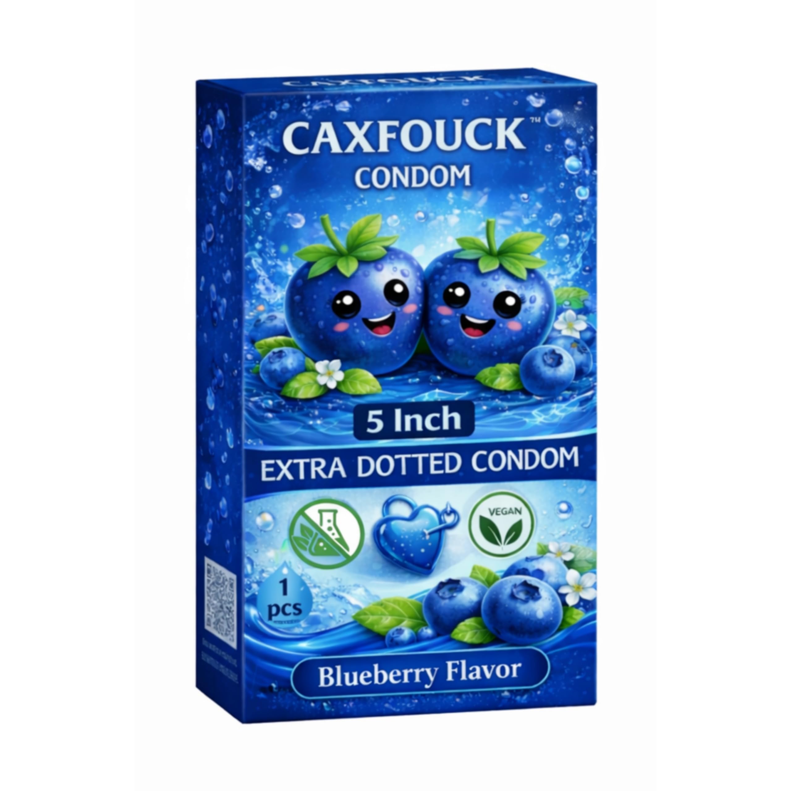 Caxfouck Dotted Condom, BlueBerry Flavour, 5 Inch, For Men, (1 Piece)-picture-22