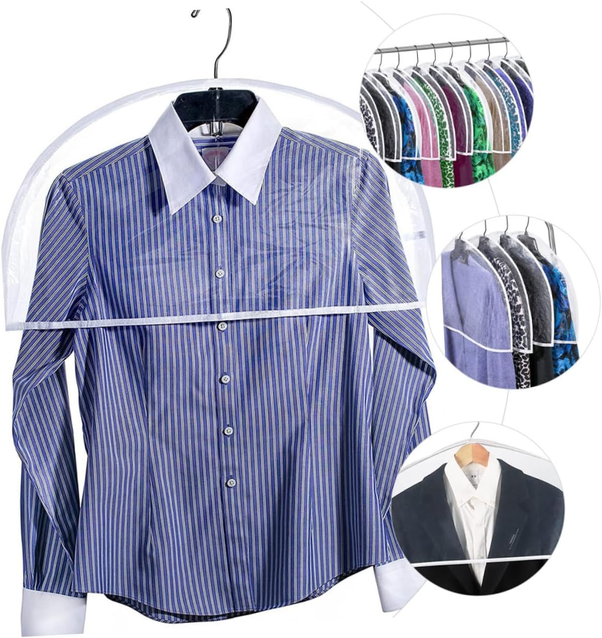 12pcs Clothes Saver Garment Covers Hanging Garment Bag Storage Suit Cover Bags Clothes for Home