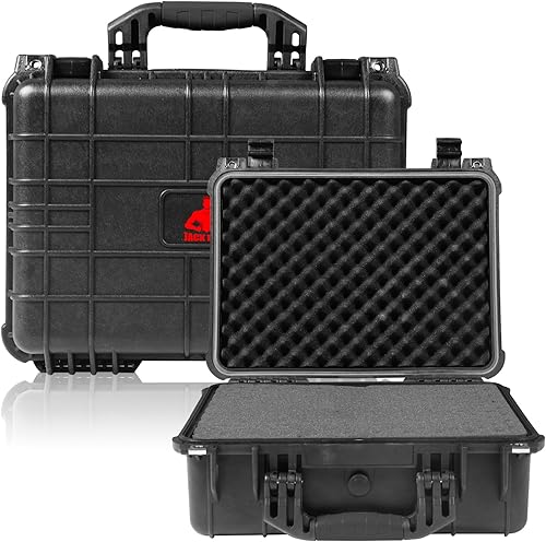 Miniatura 11 de Estuche Duro de 11.3x 7x 2.3 Pulgadas, Estuche Portátil Resistente al Clima y al Agua para Cámara con Espuma Personalizable, Adecuado para Drones,