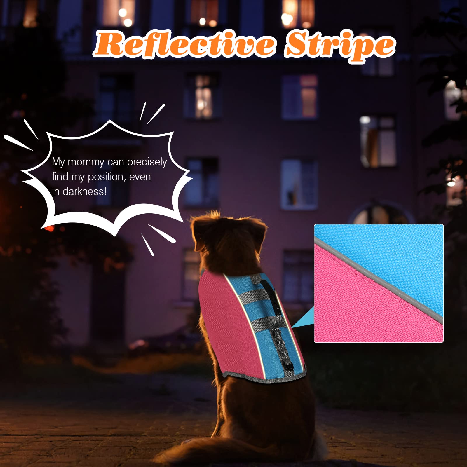 Giubbotto Salvagente Per Cani VavoPaw - Galleggiante Con Manico, Taglia XL Rosa - Foto 4