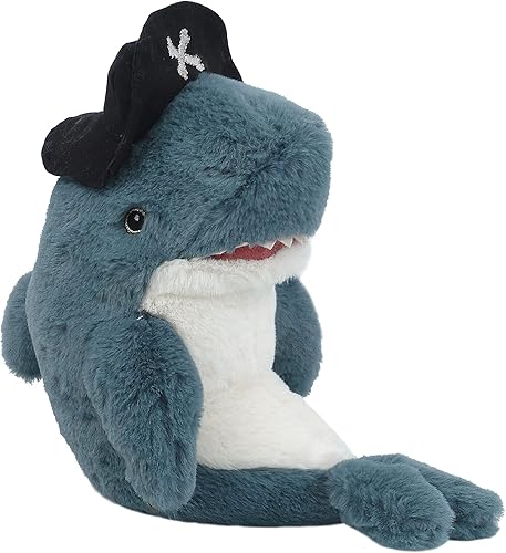MON AMI Captain O'Fish - Juguete de peluche de tiburón pirata, 12 pulgadas, hecho a mano, juguete de peluche de alta calidad, regalo suave para