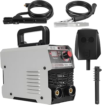 MMA-250 Portable Welder Machine, 220V Super Mini Stick Welder, IGBT Inverter ARC Welder With Hot Start/Arc Force/Anti-Stick, 60% Duty Cycle For 1/16"-1/8" Rods, Complete Welding Kit Soldadora