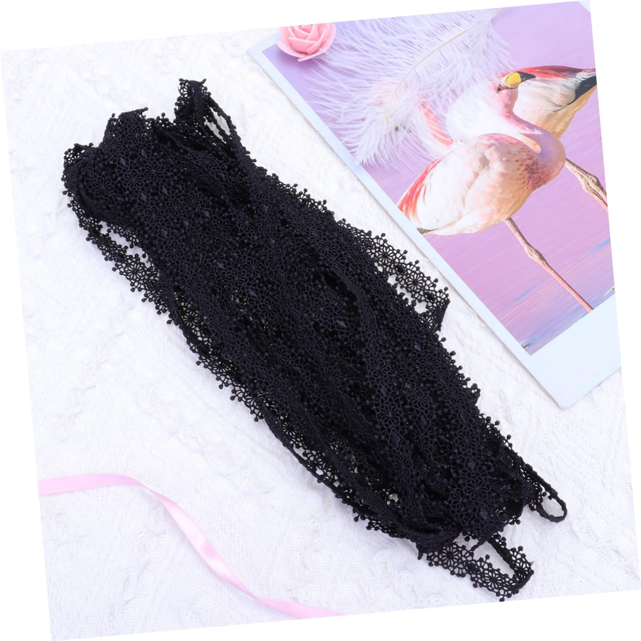 STOBOK 3piezas Ribete De Encaje Negro Yardas Cinta De Encaje Bordada Para Manualidades Ropa Decoración De Fiestas y Bodas Material Suave y Cómodo Para Piel