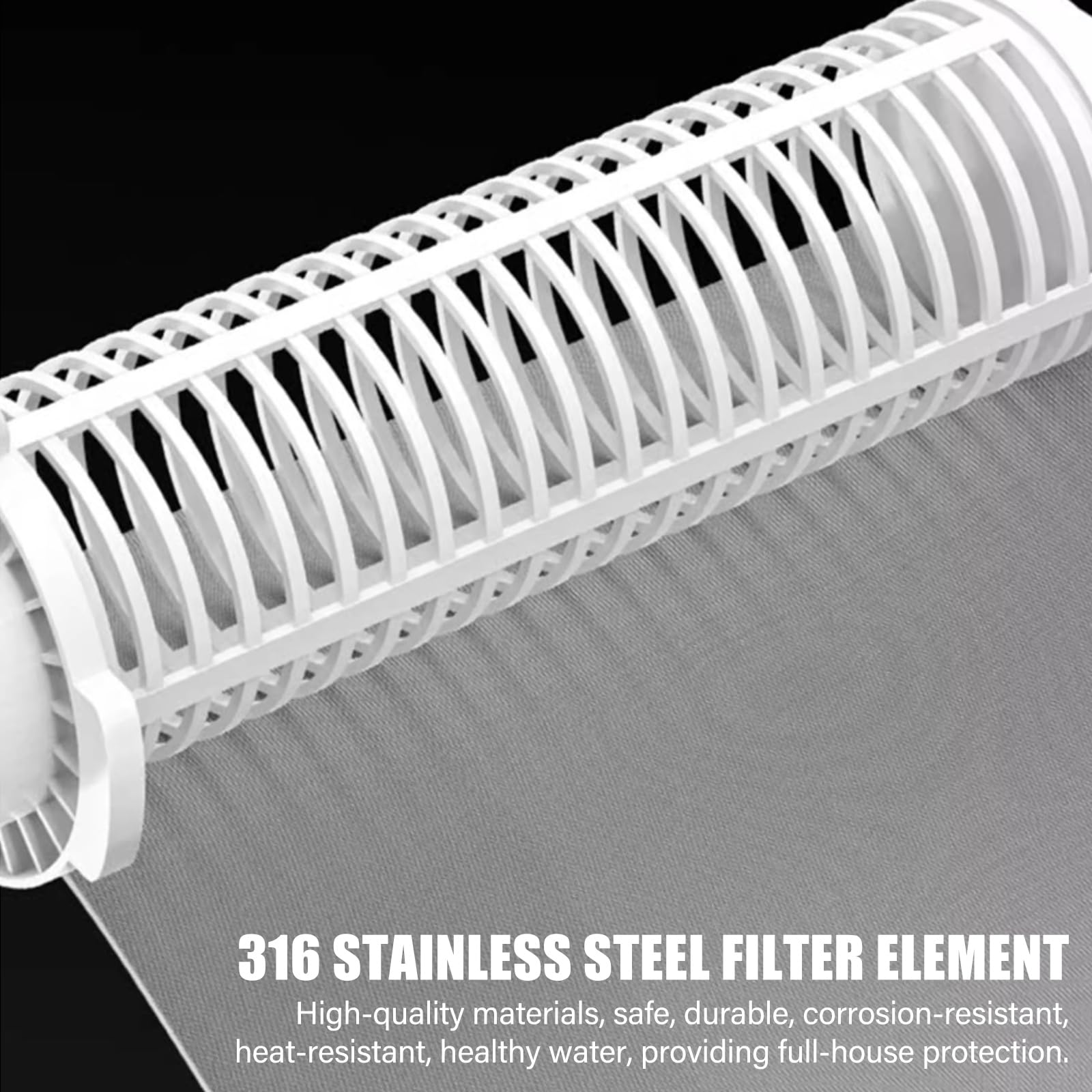 Filtro dell'acqua riutilizzabile, filtro della bobina posteriore filtro acqua sedimenti filtro acqua da 1 pollice, filtro fine lavabile per collegamento domestico, tubo dell'acqua di pozzo, tubo per