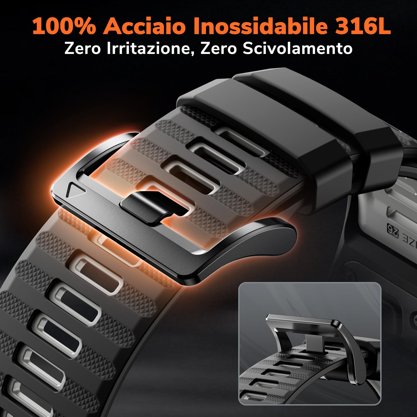 Cinturino Compatibile con Garmin Fenix 7X/7X Pro 6X/6X Pro/5X/5X