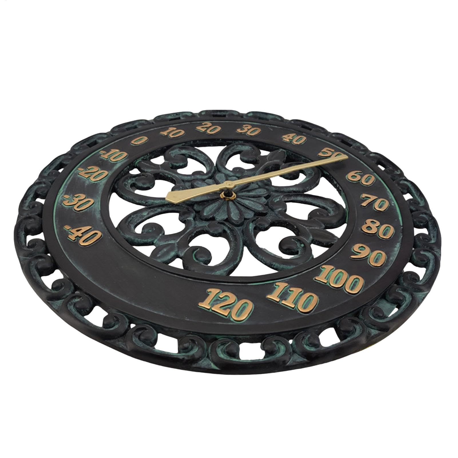 Termometro da giardino sospeso – termometro decorativo per interni o | esterni | termometro da giardino per terrazza, cortile e giardino, 34,5 x 34,5 x 4,5 cm