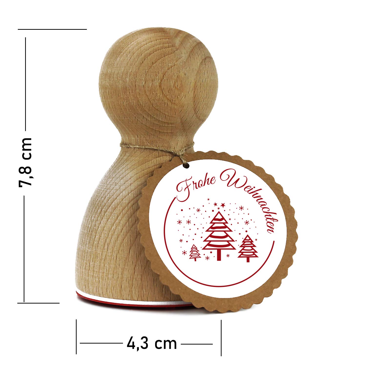 Original Stemplino Christmas Stamp, Stamp, For Gifts and Cards for Christmas, High-Quality Wooden Stamp - Image 3