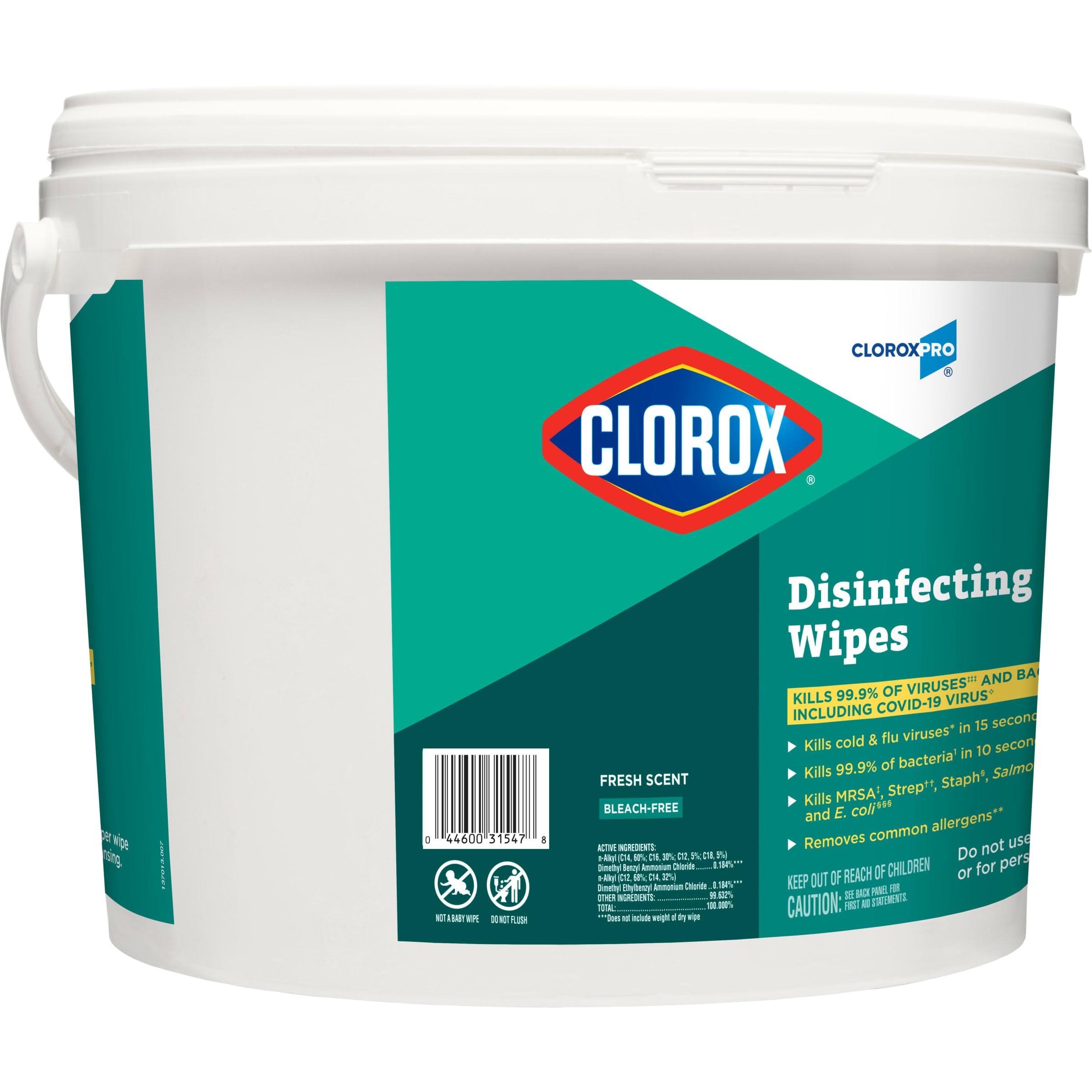 Clorox 31547 desinfección limpiador, 7 "Ancho, 7 cm de largo, aroma fresco (Pack de 700)
