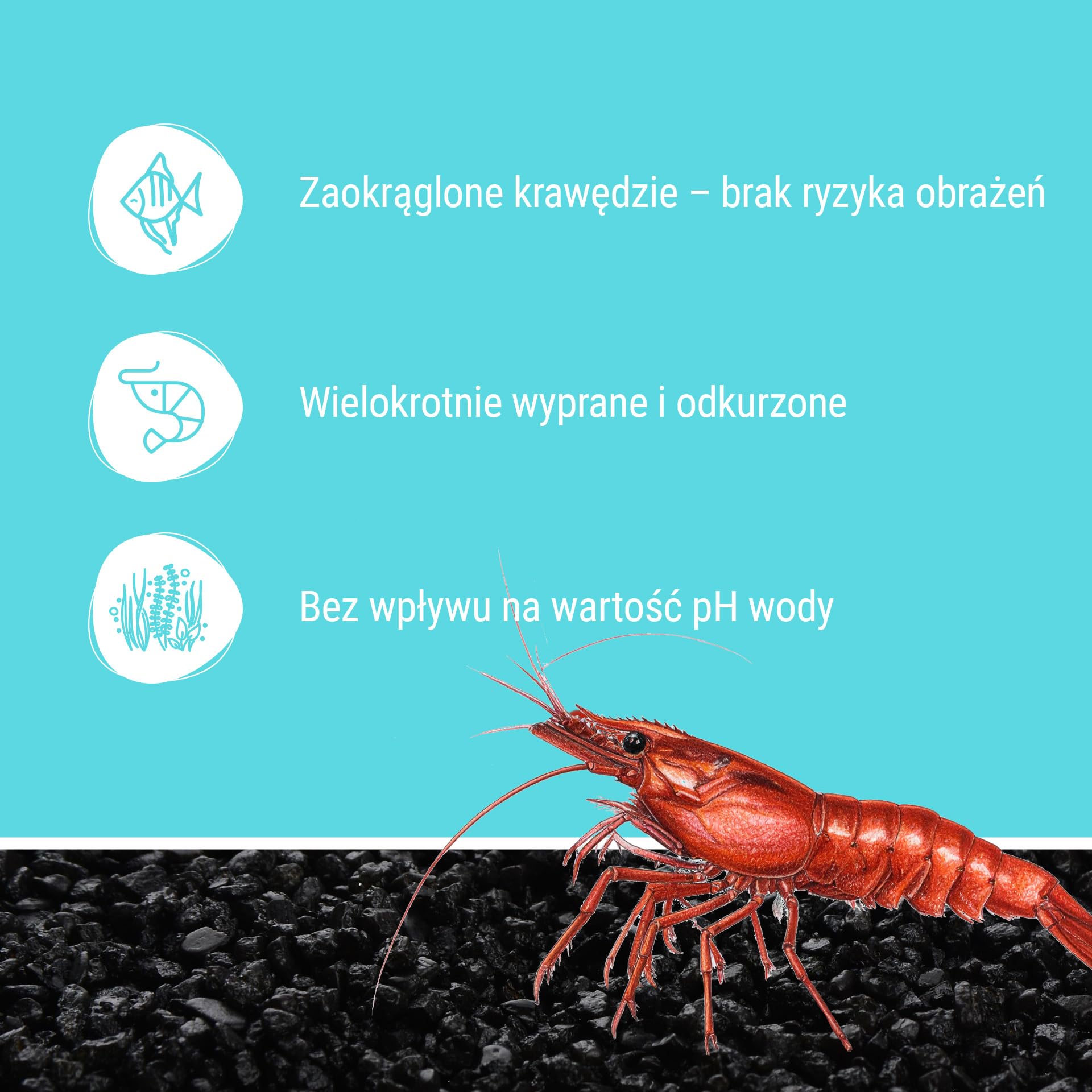 Schicker Mineral żwir akwariowy czarny, kwarcowy 2,0–3,0 mm, 25 kg, powłoka epoksydowa (deklaracja: nie uwalnia substancji), zaokrąglone ziarna, do akwariów słodkowodnych i morskich, neutralność pH