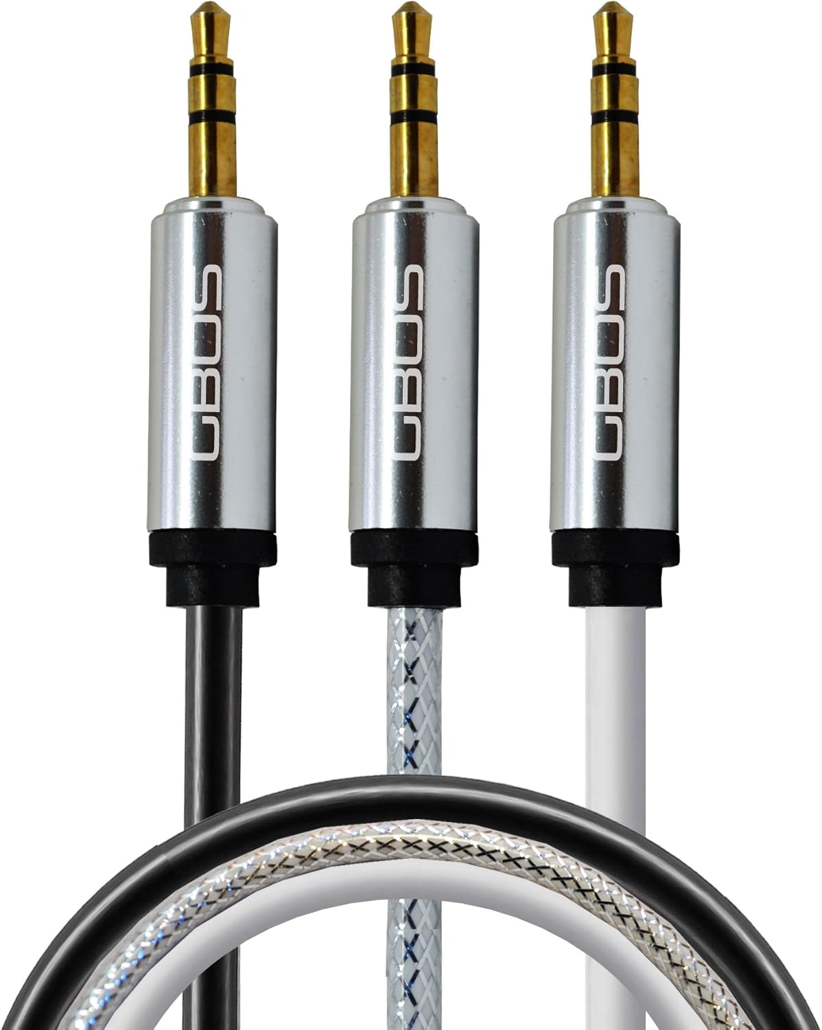 GBOS Genuine 3.5mm Crystal Auxiliary Aux Stereo Audio Jack to Jack Cable for Apple