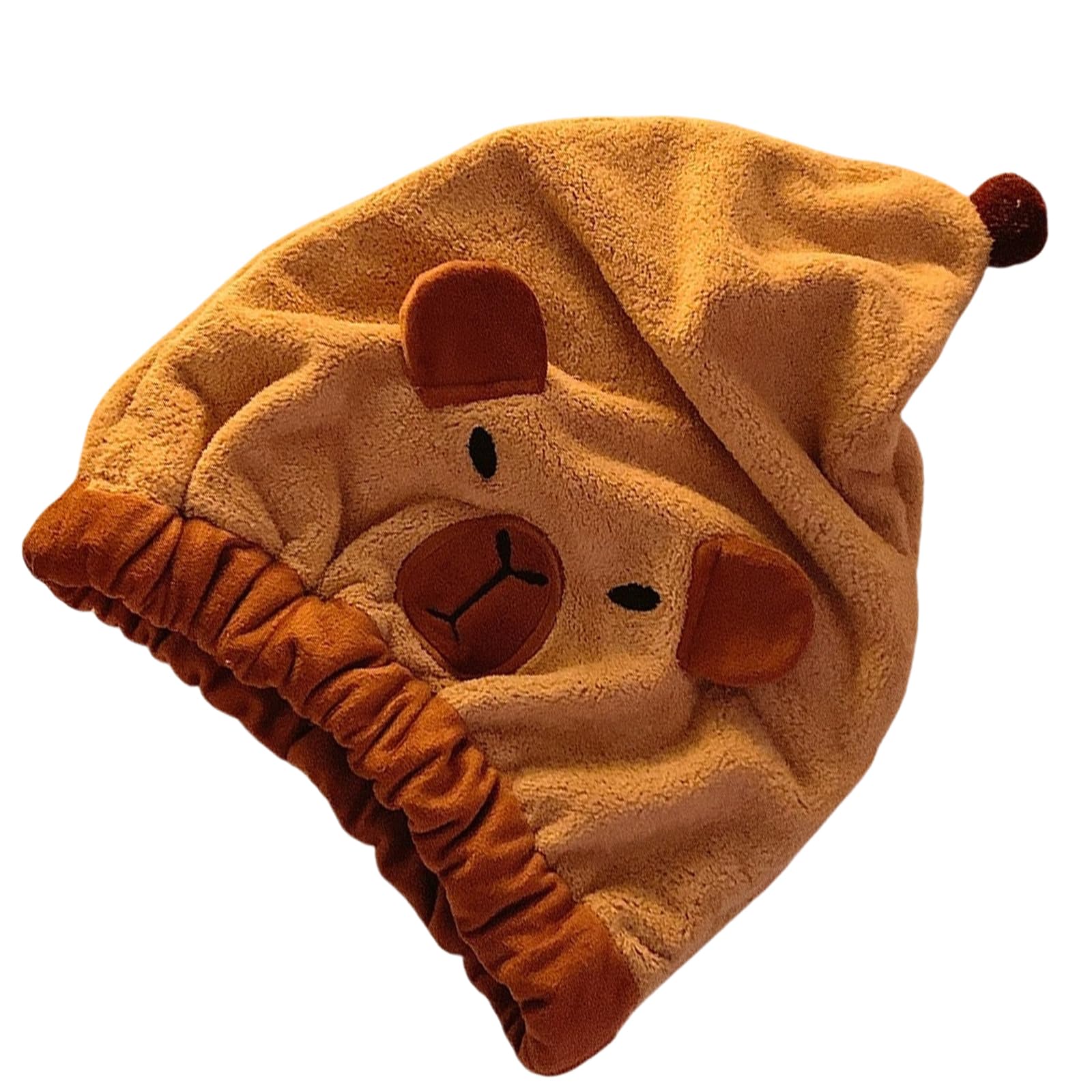 Elnwnnkc Women's Princess Capibala Cartoon Capybaras Dry Hair Caps Super Absorbent Quick Drying Corals Velvets Bathing Caps Capybaras Washcloth Bathroom Quick Dry Hair