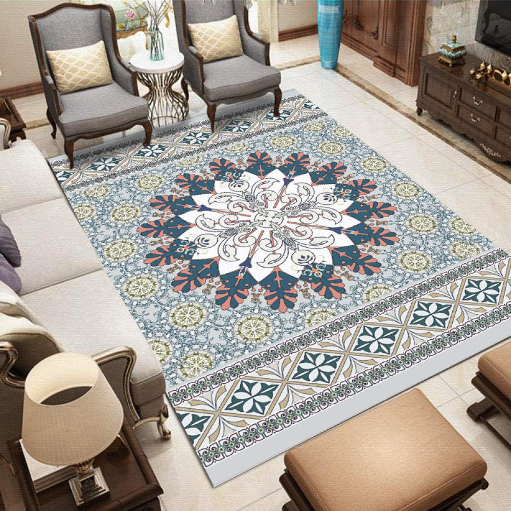 Tapis de salon antidérapant 120x160 cm en moquette style européen moderne