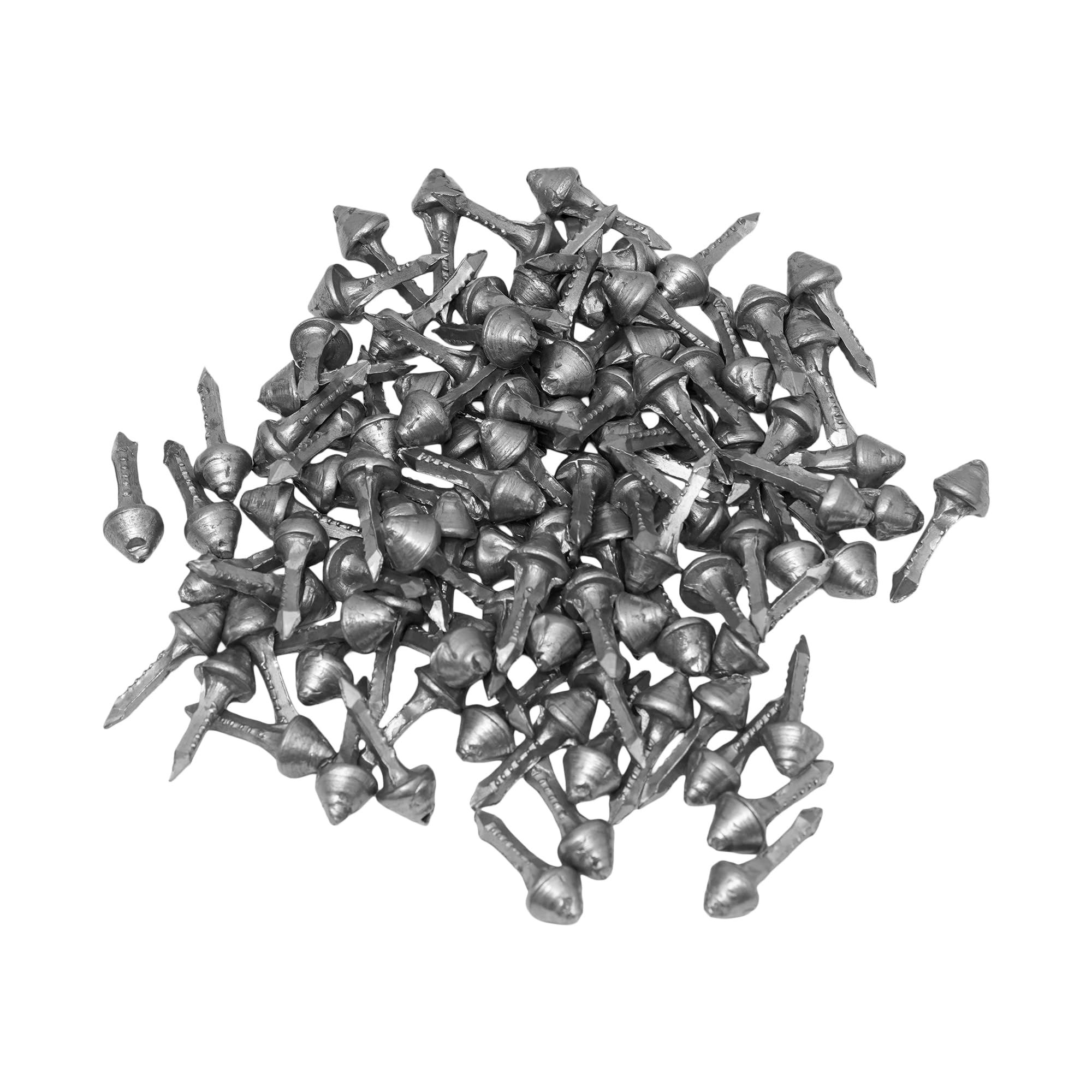 Lord of Battles Hob Nails Hand Forged Solid Iron Fully Functional Antique Medieval Historical Accessory for Shoes Natural Finish Set of 100 Nails