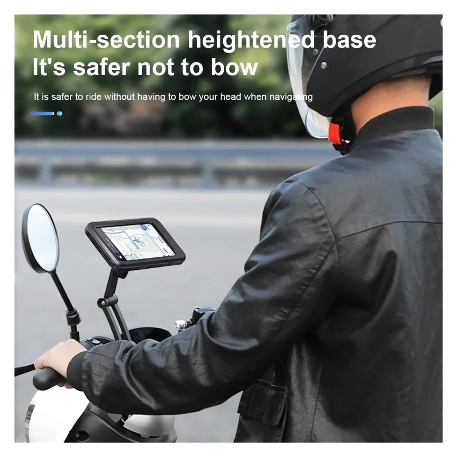 GPS Soporte Navegación Soporte Universal para Teléfono Móvil De Motocicleta, Ajustable, Giratorio 360°, con GPS para Bicicleta, Resistente Al Agua, Magnético