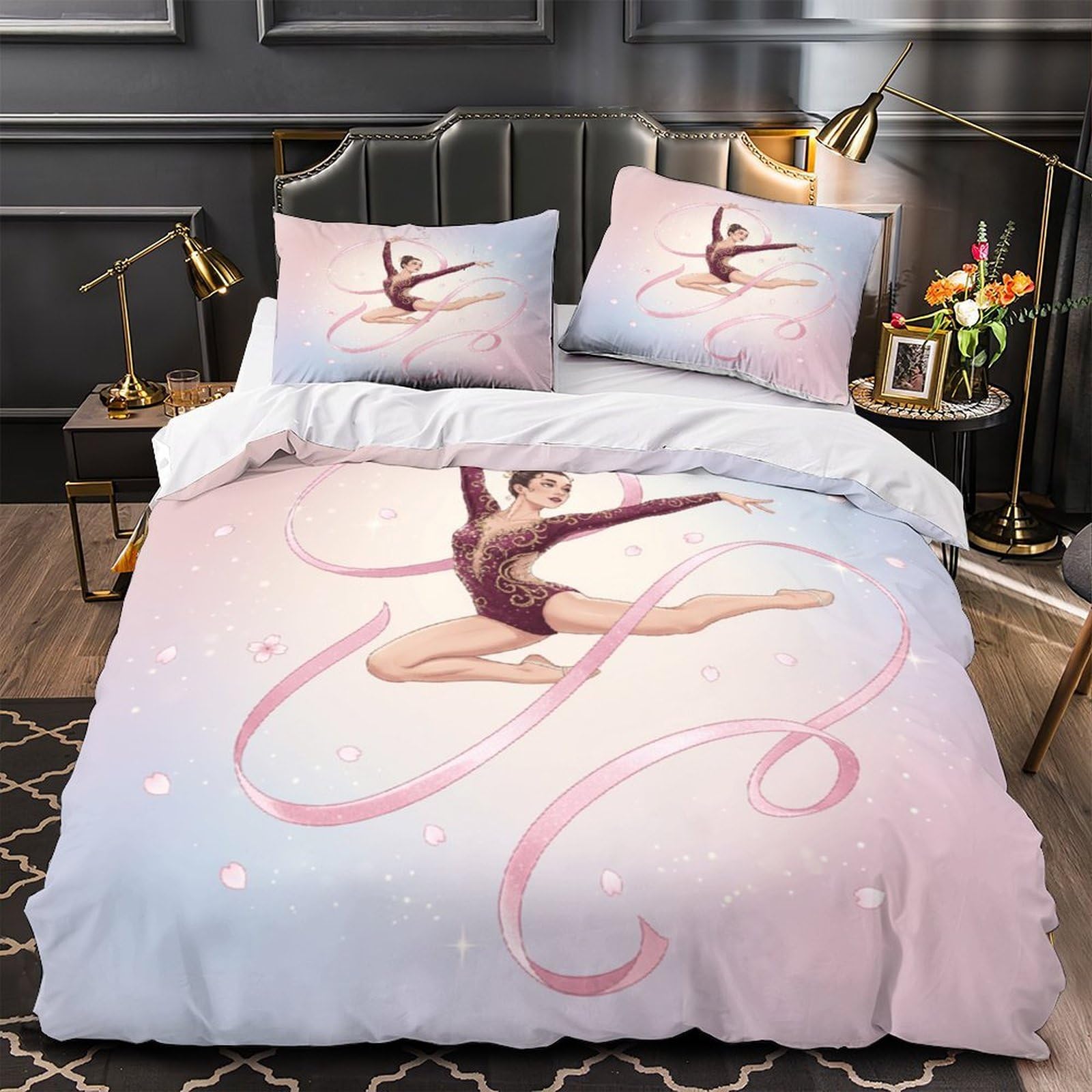 Housse de couette 220x240cm pour une chambre style camping vintage rétro