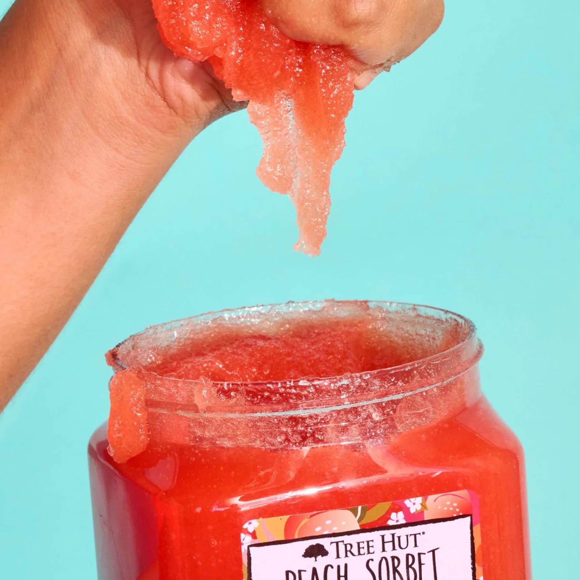 Amazon.com : Tree Hut Peach Sorbet Shea Sugar Scrub, 18 oz, Ultra Hydrating  and Exfoliating Scrub for Nourishing Essential Body Care : Beauty &  Personal Care