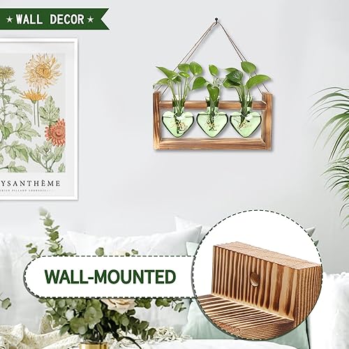 Miniatura 3 de Estaciones de propagación de terrarios para plantas, fe, esperanza, amor, hidroponía, decoración de jardín, regalo para mujeres con soporte de
