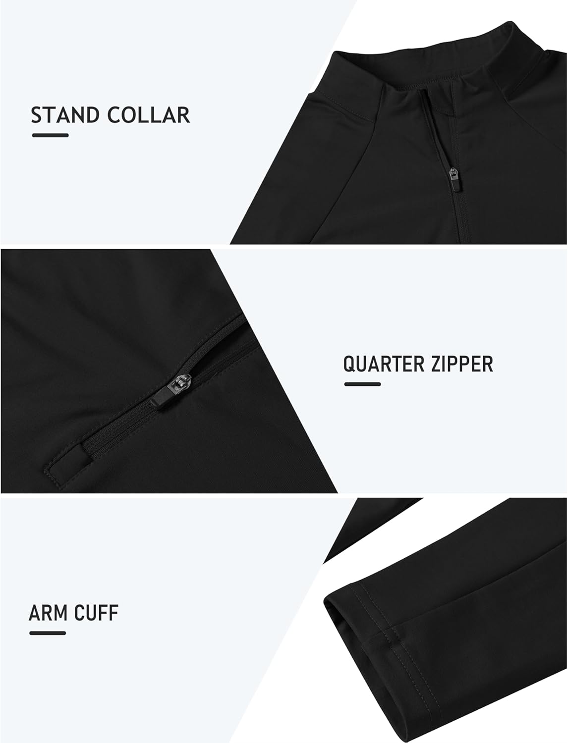 AIRIKE Long Sleeve Golf Polo Shirts for Women Stand Up Collar Thermal Fleece Casual Athletic Womens Tops - Image 4