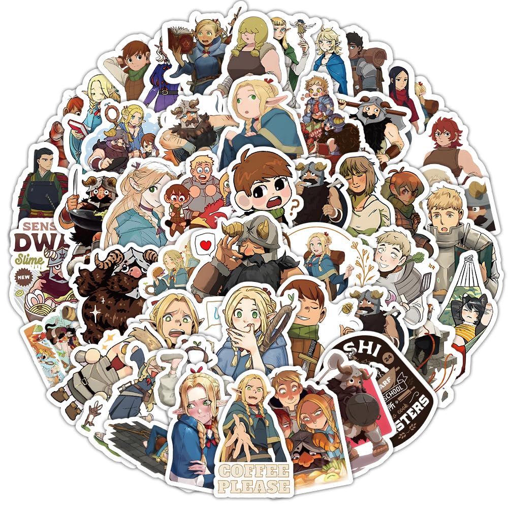 Feidiao Multicolor Delicious Dungeon Vinyl Stickers Cartoon Waterproof Graffiti Decal For Fans Water Bottles Laptop Suitcase Skateboard Bike Helmet Decoration Favors 50Pcs