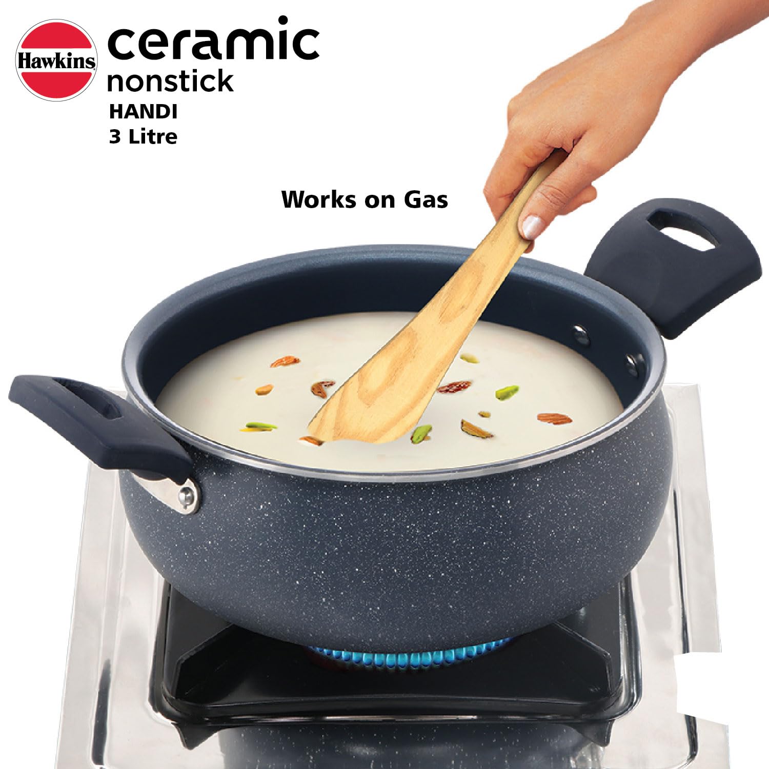 Hawkins Ceramic Handi - Nonstick & Healthy Cooking -5
