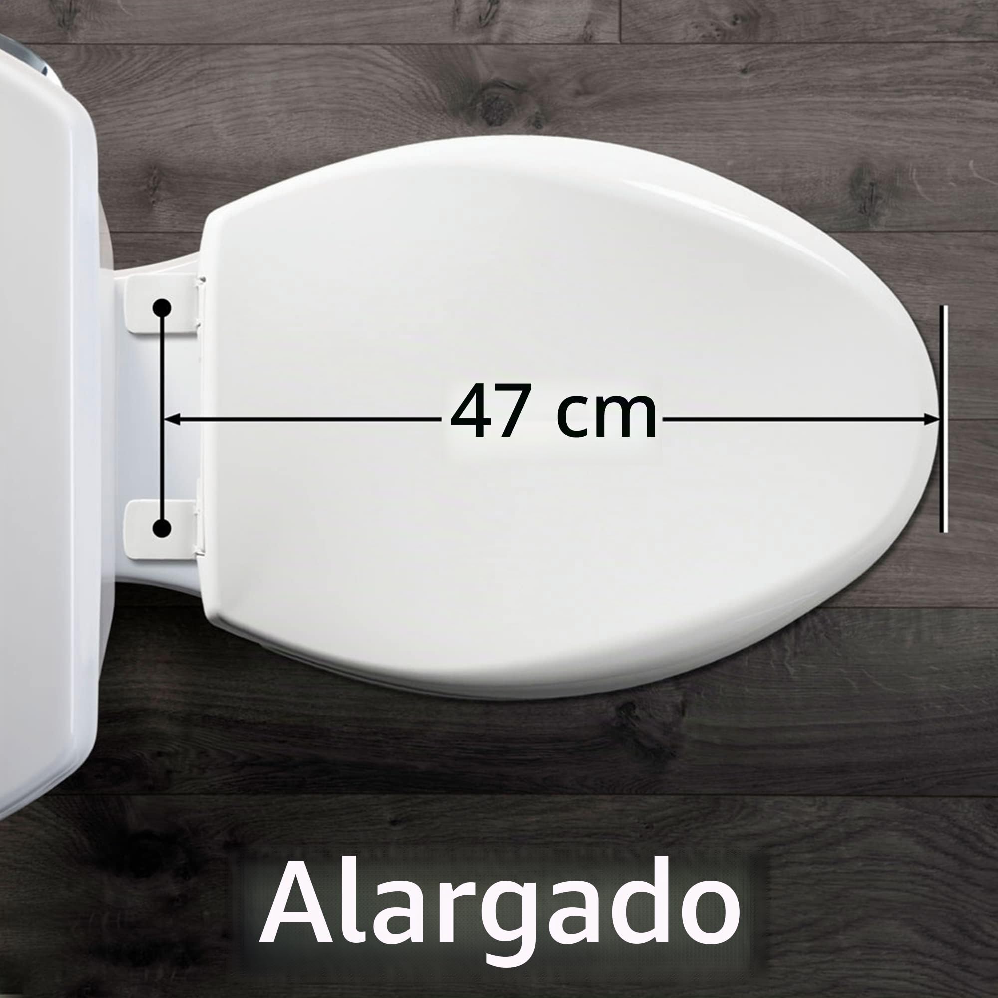 Bemis 175000 Economy - Asiento de inodoro alargado (plástico, parte delantera abierta, con tapa), color blanco