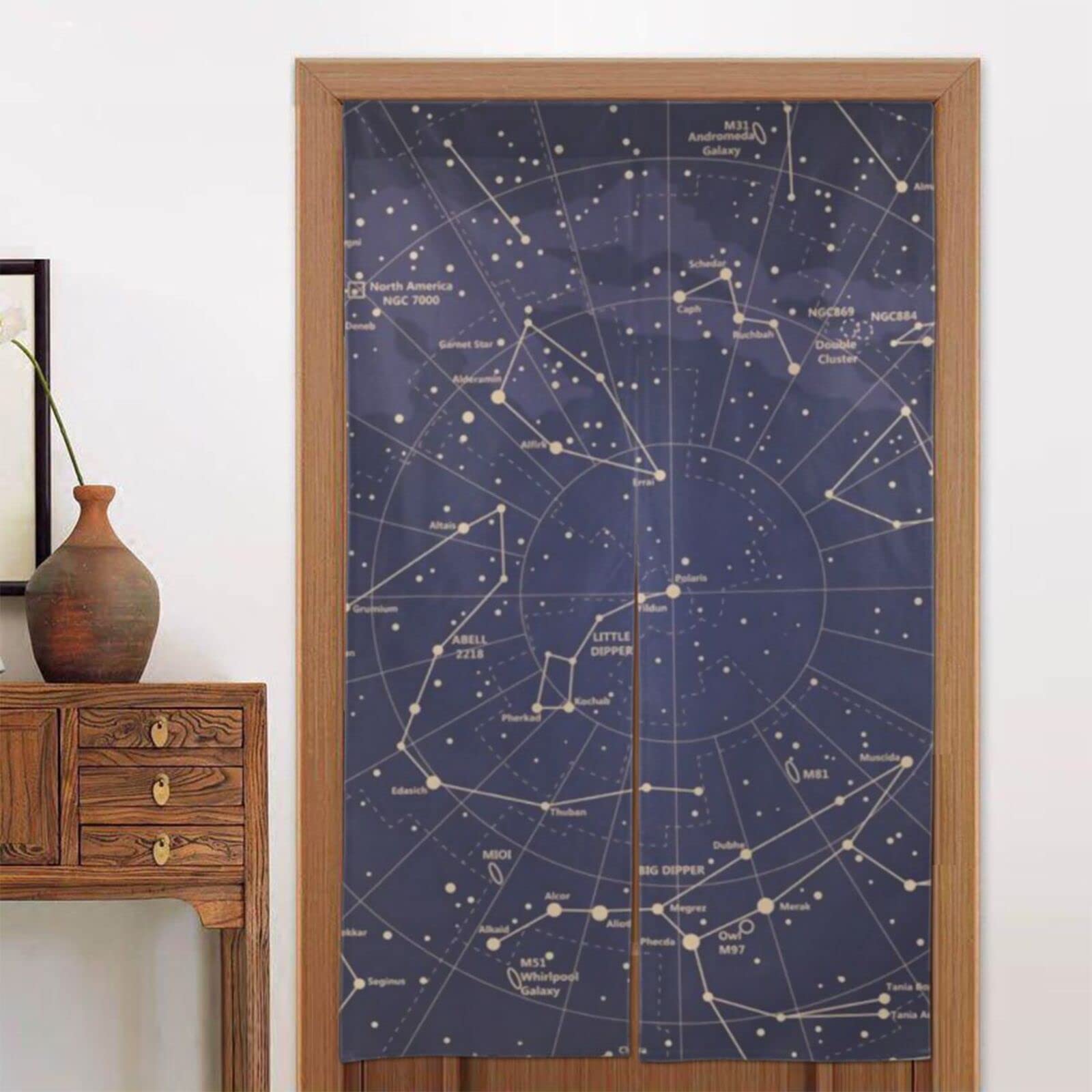 Amazon｜のれん 星と星座 星空 スペース 暖簾 間仕切り 北欧