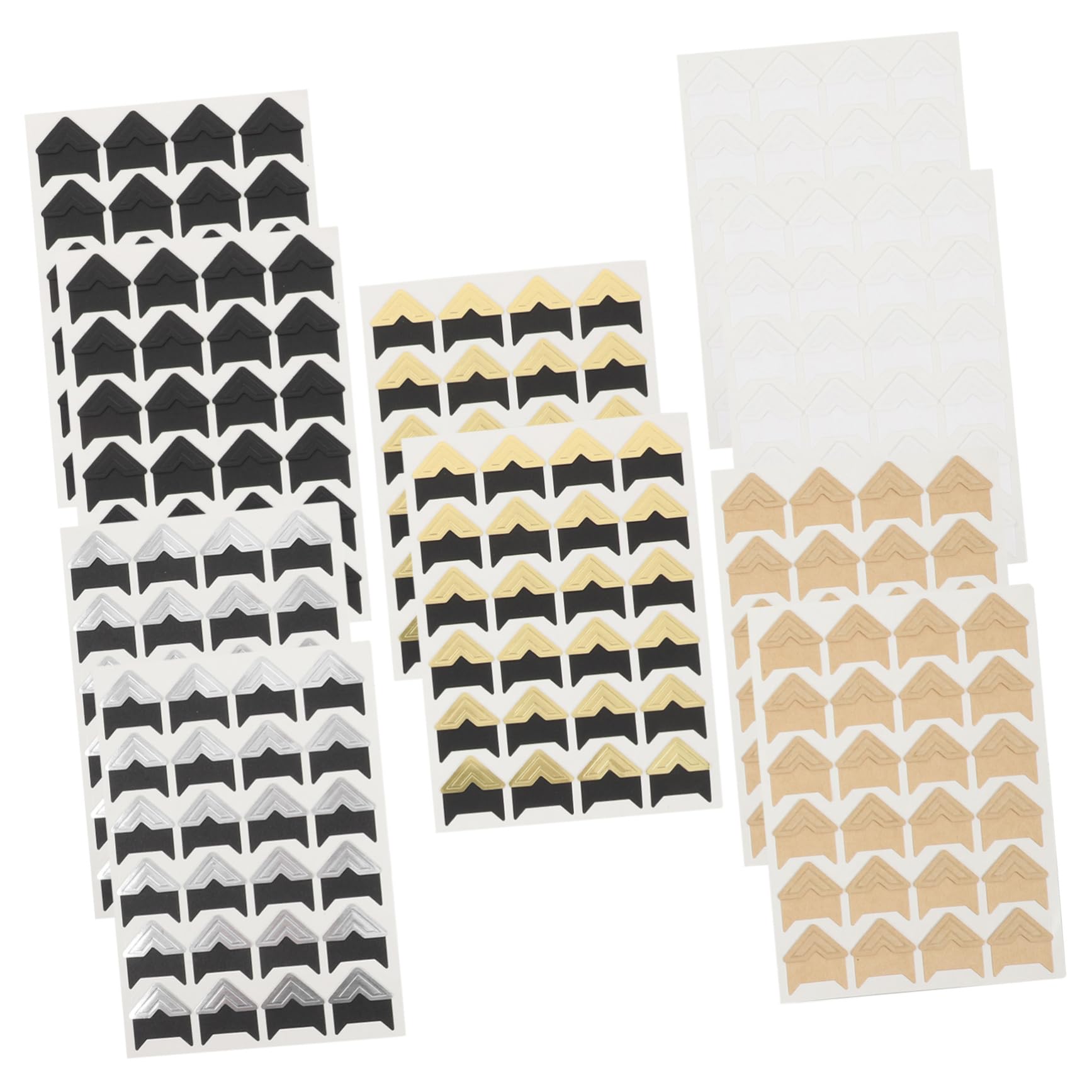 Beatifufu Self-Adhesive Photo Corners Scrapbook Journal Stickers Photo Frame Fixed Stickers