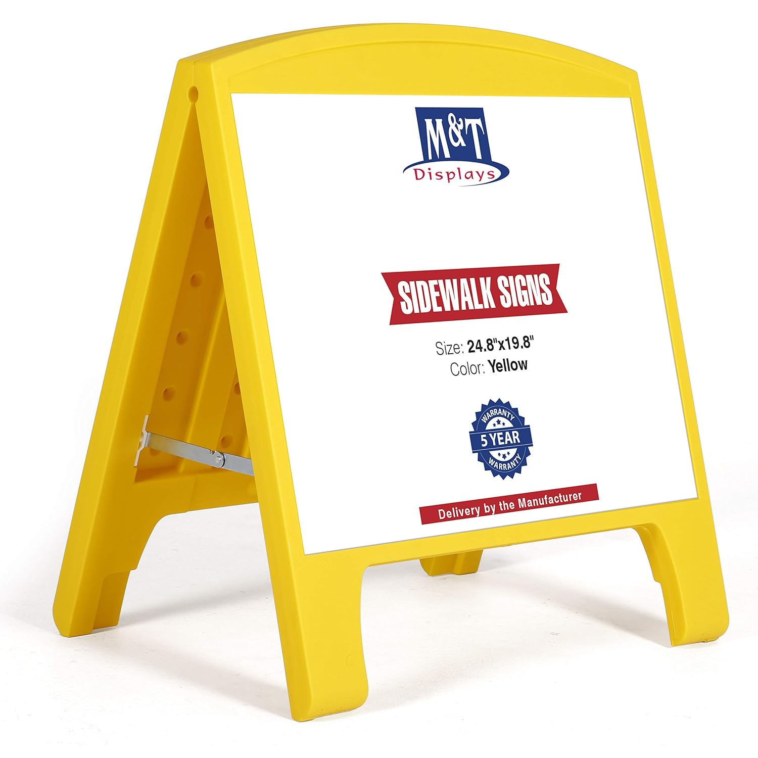 M&T Displays Mini Street SignPro Board, Gray 24.80x19.76 Inch Weatherproof Sandwich Board A-Frame Sidewalk Curb Sign Holder Folding Double Sided Portable Advertising Display for... - Image 8