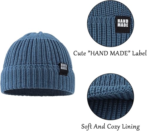 Miniatura 4 de Gorro de punto simple para bebé, Hip-Hop para niños, gorro de invierno para niñas de 0 a 5 años