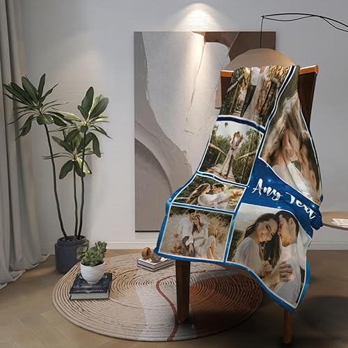 Miniatura 4 de Manta personalizada con imagen, mantas de amor personalizadas con fotos para parejas, familiares, amigos, niños, bebés, mascotas, manta súper suave
