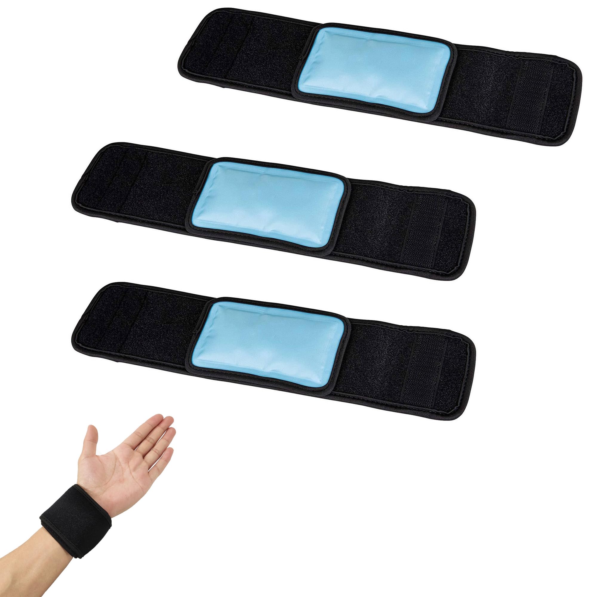 KASTWAVE Reusable Ice Packs for Injuries, 3 Pack Reusable Hot and Cold Gel Ice Pack Wrap Provides Alleviate Joint and Muscle Pain Gel Ice Cold Packs for Back Knees Shoulders Arms