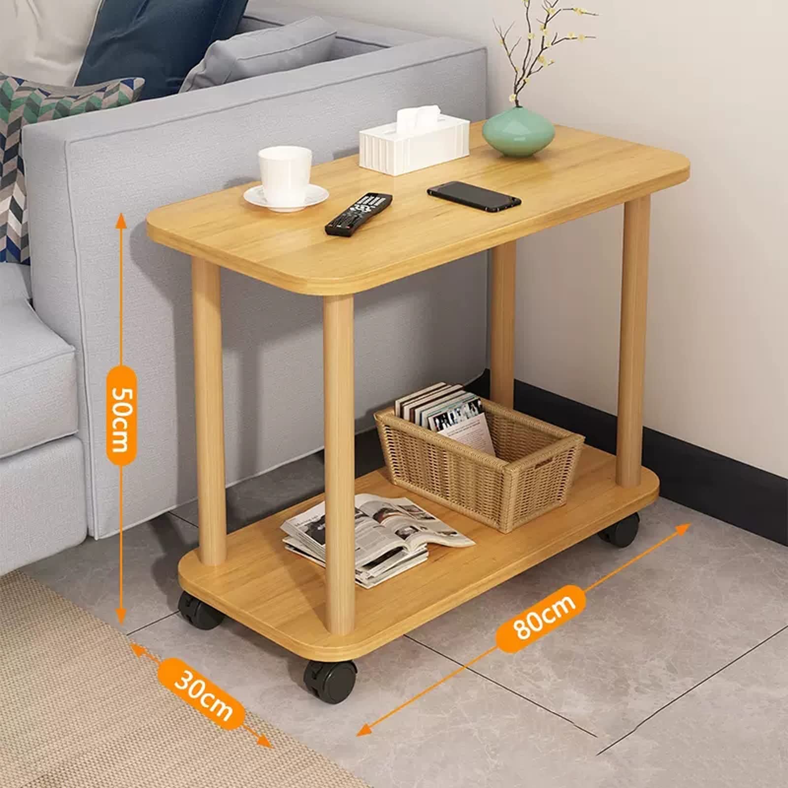 HOOBRO Support D'Imprimante Avec Tiroir - Meuble 2 Niveaux Marron Rustique, Étagère Rangement Sous Bureau Pour Télétravail, Cuisine Et Salon EBF07PS01