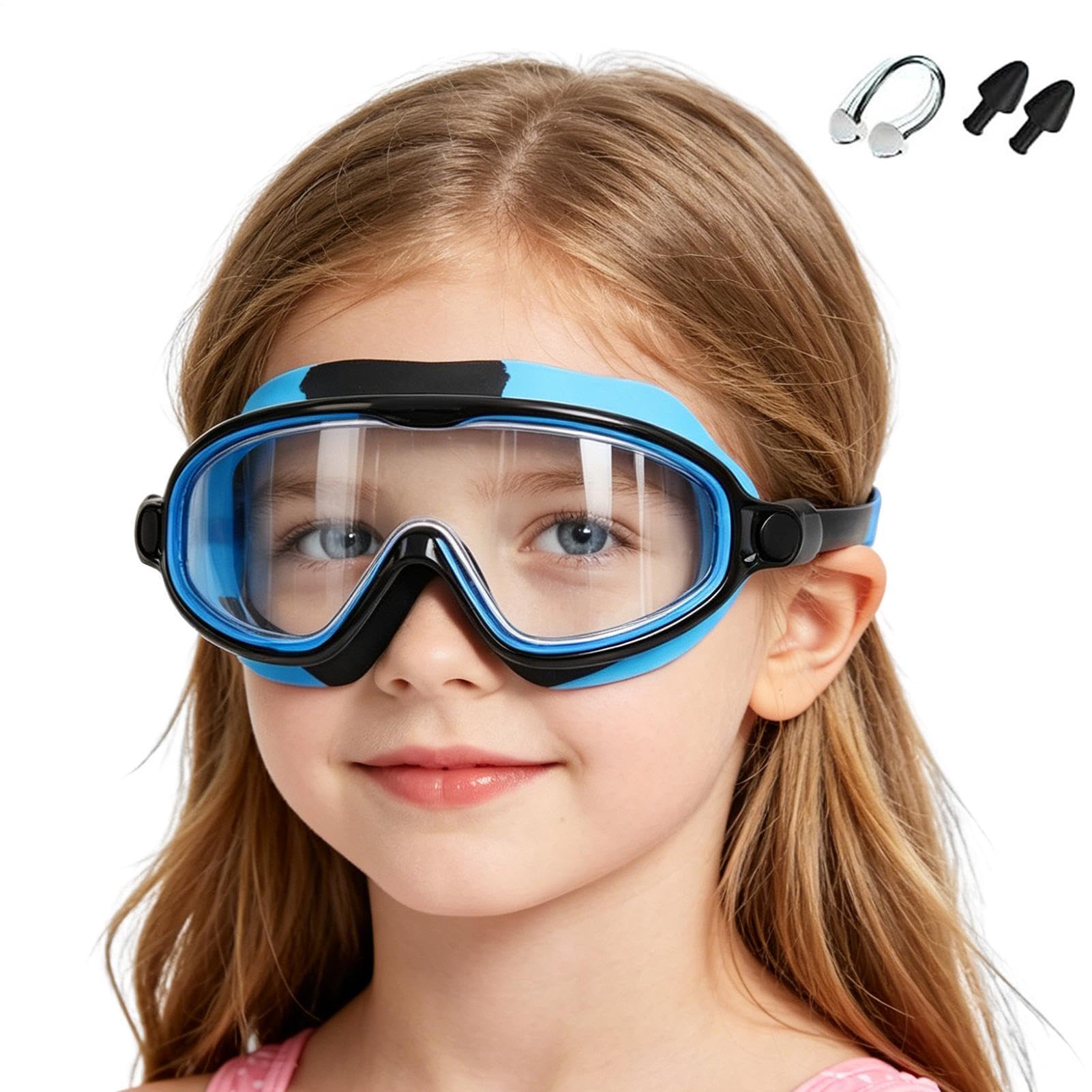 Occhiali Da Nuoto Per Bambini Ampia visuale occhiali impermeabili clip naso | Occhiali Nuoto Piscina Mare Allenamento Subito Sport Acquatici Esterni
