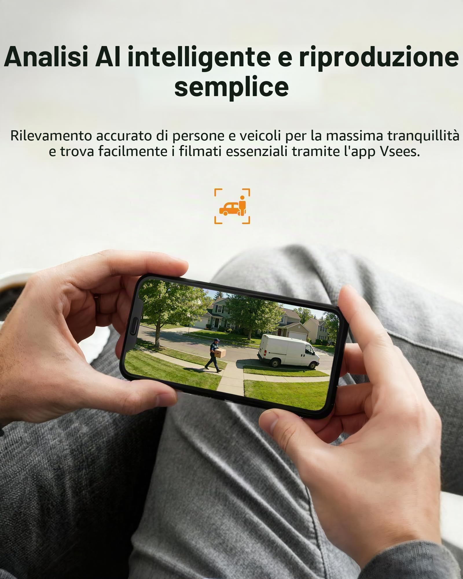 Anlapus 1080P - Videocamera di sorveglianza esterna 8 CH H.265+ DVR con 1TB HDD + 4 Bullet Camera 20M IR Visione Notturna compatibile PC/Mac
