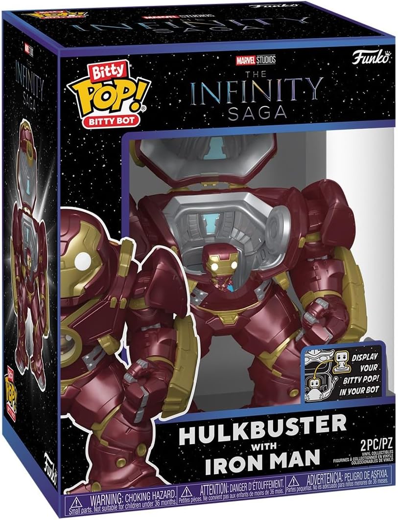 Bitty Pop! Bots: Marvel - Hulkbuster with Iron Man - Collectable Vinyl Figure - Gift Idea - Official Merchandise - Toys for Kids & Adults - for Collectors and Display