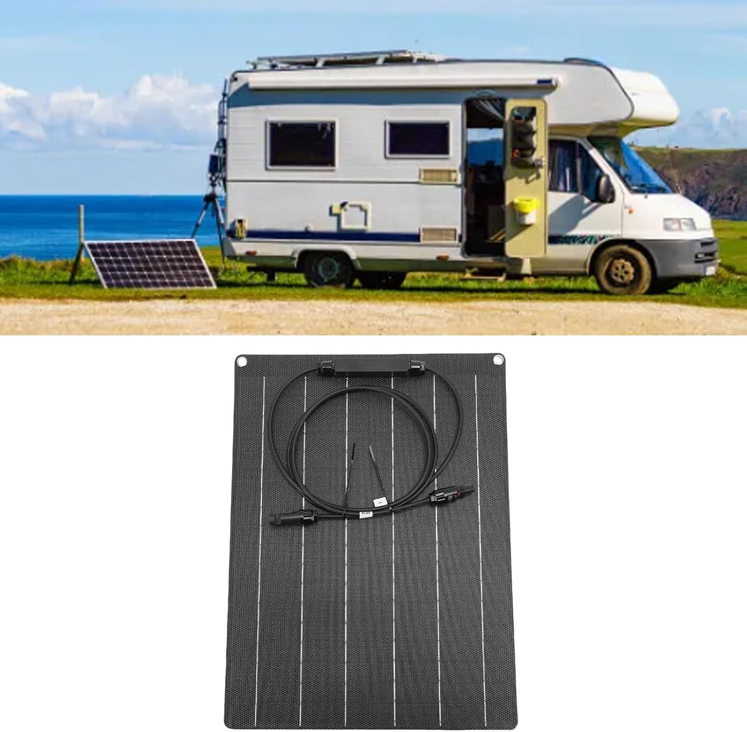 Asixxsix 30W 12V Solar Battery Charger, Solar Trickle Charger, Flexible Monocrystalline, 30 Watt Solar Panel Kits for Car Automotive Boat Marine RV Trailer, for 12 Volt Battery