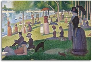 A Sunday Afternoon on The Island of La Grande Jatte - 1886 - Georges-Pierre Seurat - NEW Fine Arts Poster Canvas Painting Print Wall Art Modern Living Room Kitchen Posters Bedroom Room Aesthetics Dec