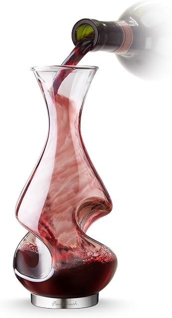 Final Touch Conundrum Wine Aerator Decanter Drinking Gift, Clear,375ml