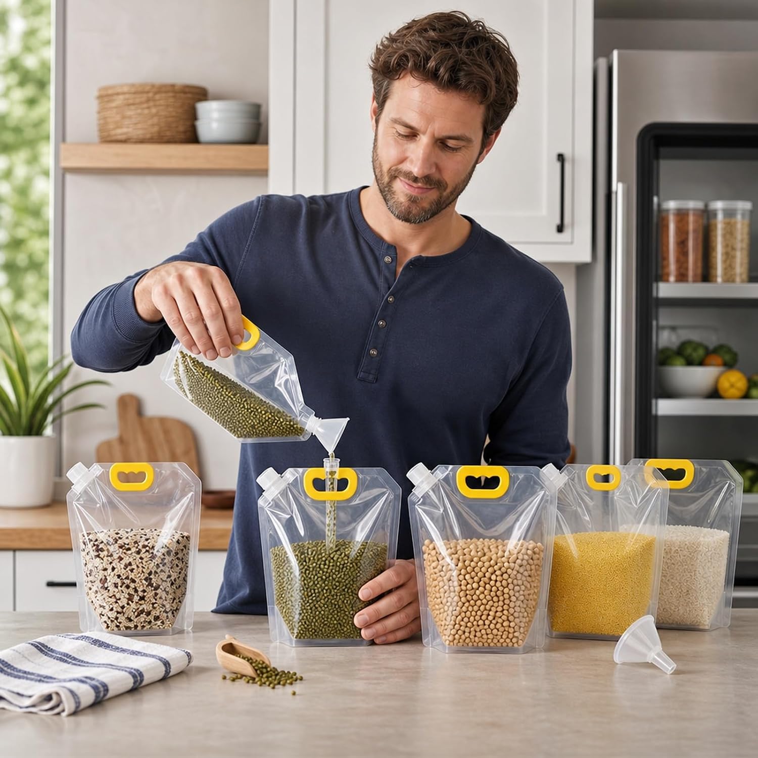 6-Piece Airtight Grain Storage Bags with Handle