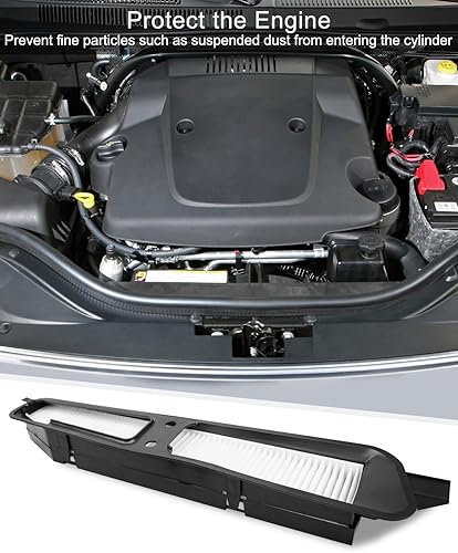 Miniatura 3 de Kit de filtro de aire de cabina con carcasa de repuesto 82208300 82208300K apto para Jeep Grand Cherokee 1999 2001 2002 2003 2004 2005 2006 2007