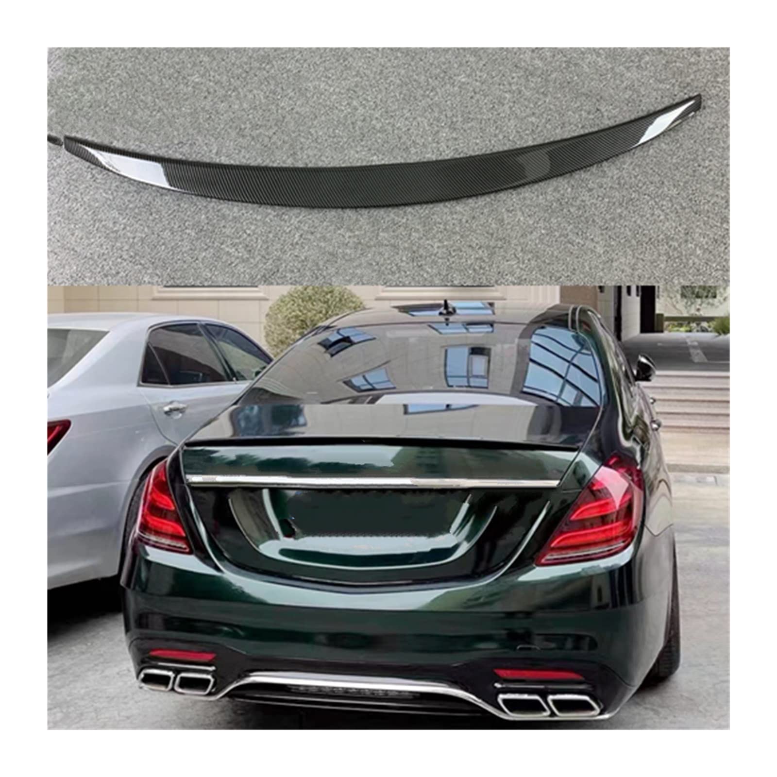 Tylny Spoiler Bagażnika Samochodu Dyfuzor Splitter Tylna Klapa Tylna Skrzydło Dla Mercedesa Dla Benz W222 S350 S400 S450 S500 S600 Sedan 2016-2020