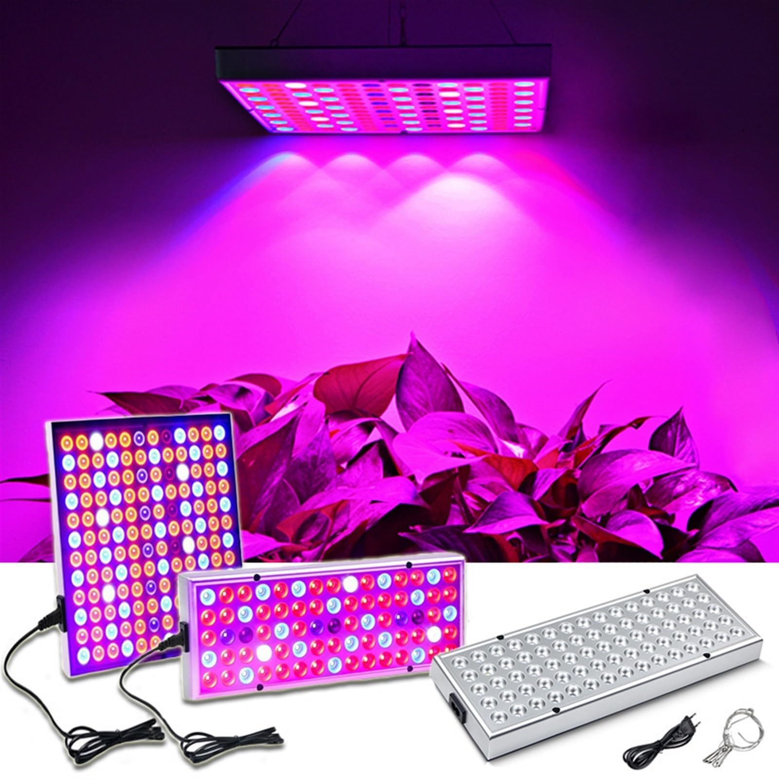 Lampe Horticole, Lampe de croissance à 75/144 LED 25 W/45 W Phytolamp for plantes Lampe de croissance à LED à spectre complet for semis de légumes Fleurs Lampe horticole(45W-144LED)