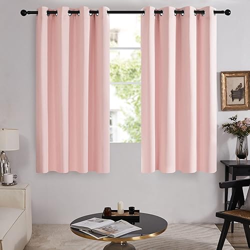 Miniatura 2 de Deconovo cortinas blackout 100% con forro totalmente negro con aislamiento térmico de doble capa, oscurecimiento de la habitación, ahorro de