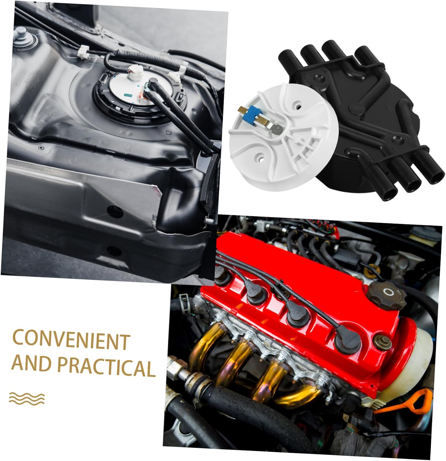 Car Ignition Distributor Cap Rotor Replacement Kit Material Fit for Ford