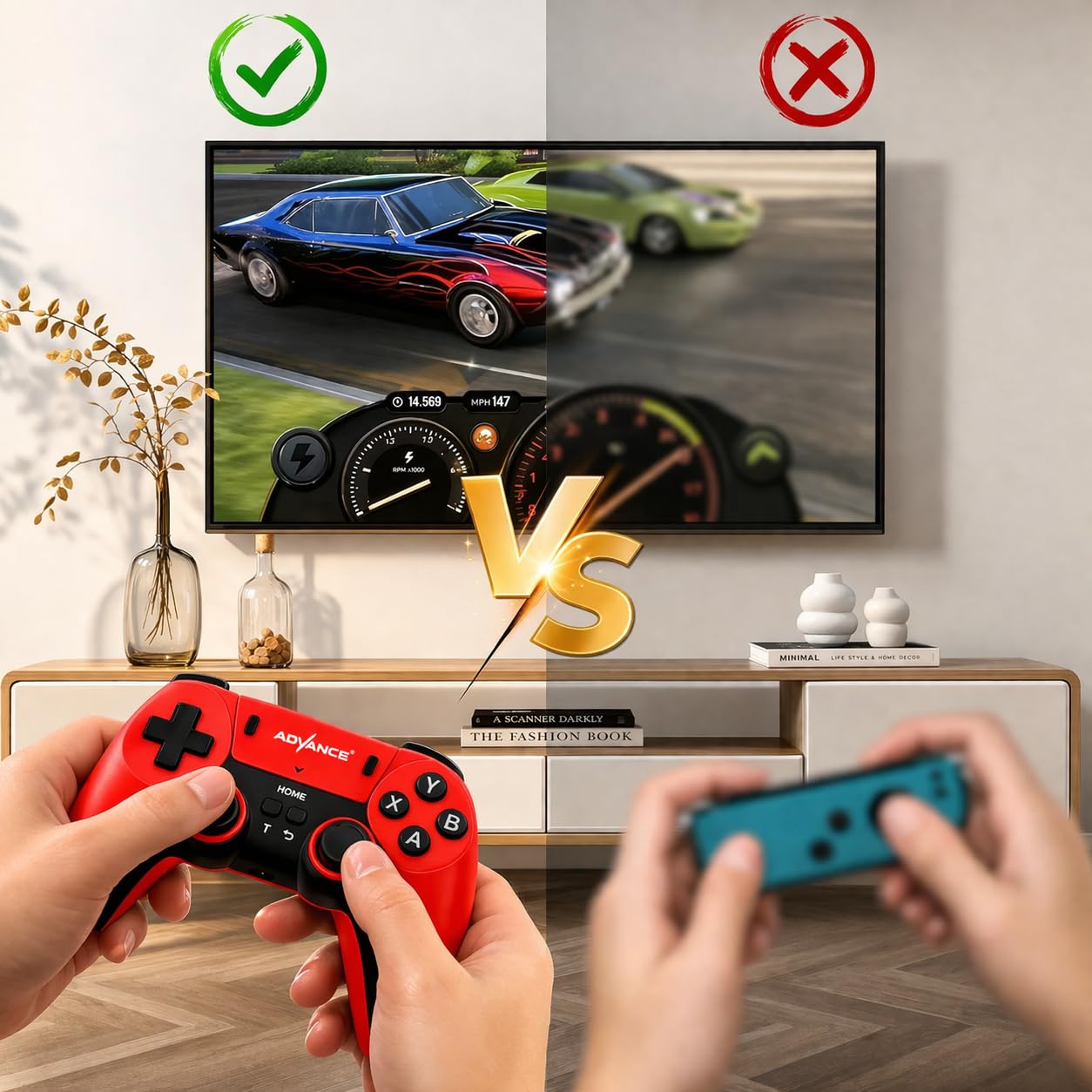 Monex Garments Wireless Retro Game Console Stick with 2 Controllers, 4K HDMI Output, 10000+ Built-in Classic Games, Plug & Play Gaming Console for TV, Supports Dual Player, Internet Not Required 3
