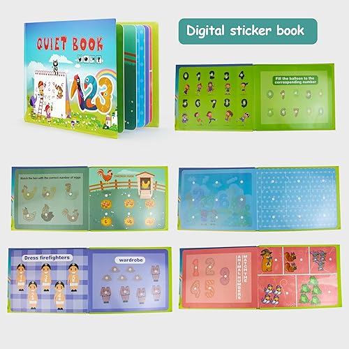 Miniatura 3 de Libro silencioso para niños pequeños, actividades de aprendizaje preescolar, libro ocupado, juguetes sensoriales para niños con autismo, suministros