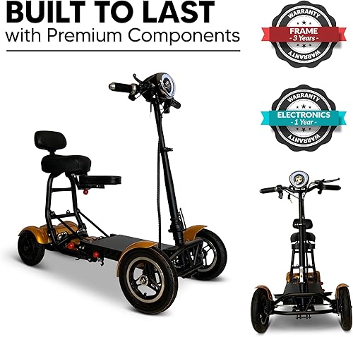 Miniatura 50 de MS-3000 Scooter eléctrico para adultos, scooters plegables para personas mayores, scooter de movilidad de 4 ruedas con silla, scooter eléctrico