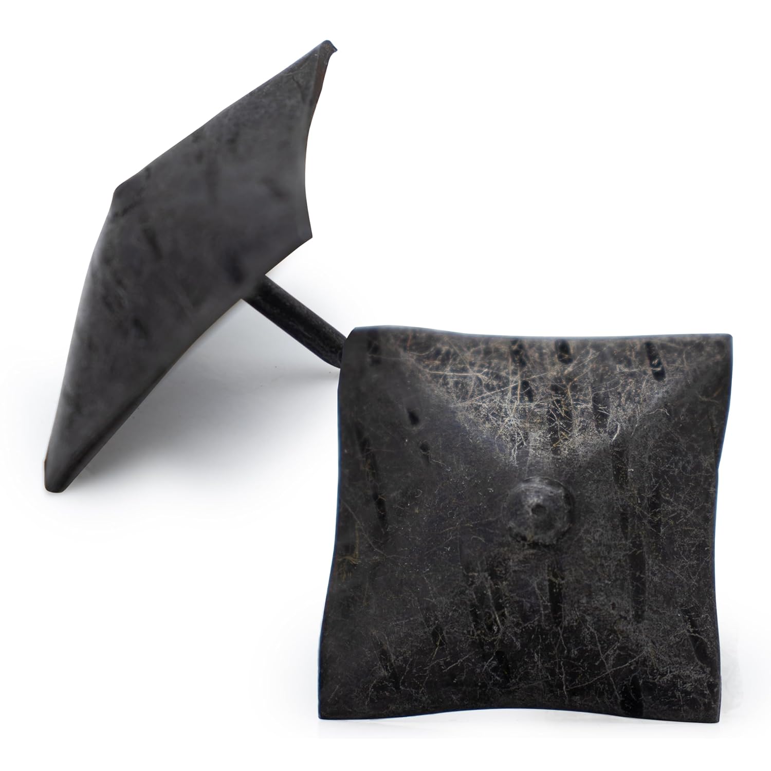 10 Pack 1.25 Inch Square Clavos Decorative Nails Unfinished Shutter Fasteners Ornamental Nails Tacks Decorative Nail Heads for Exterior Window Shutters Faux Wood Beams Borderland Rustic Hardware