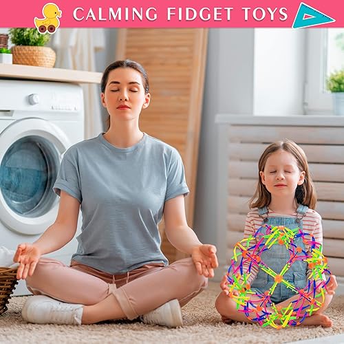 Miniatura 5 de HYCY BJD - Pelota retráctil expandible, juguete de bola mágica para aliviar la ansiedad para manejar todas las necesidades de estrés de niños y